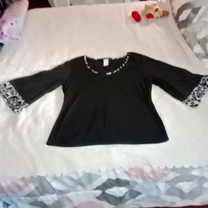 Appointments LG Black And Gray And White Blouse